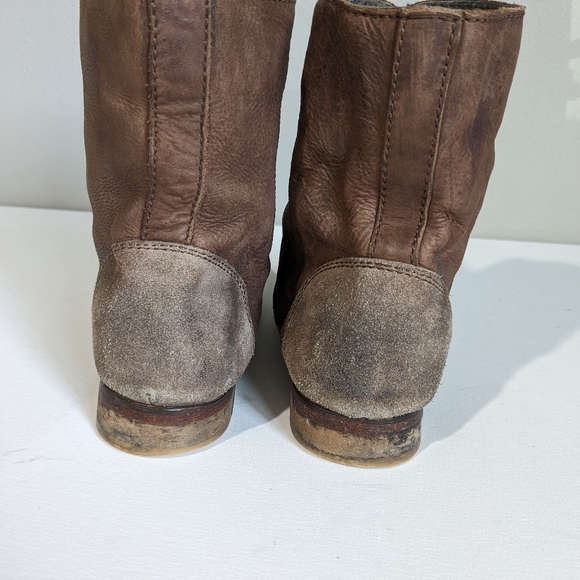 Free People Truemay Distressed Factory Worn Lace Up Short Boots 38 - Picture 11 of 16